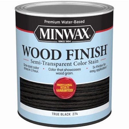 Homepage 1 qt. Water Based Wood Finish Semi Transparent - Black HO3864781